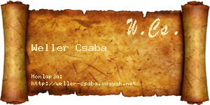 Weller Csaba névjegykártya