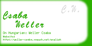 csaba weller business card